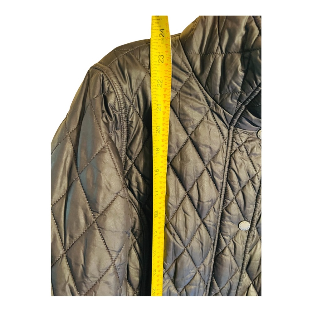 Barbour Fairway Quilted Jacket Zipper Was Broken Off No Zipper Buttons Up Only - Picture 7 of 11